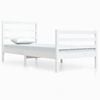 vidaXL Cadre de lit sans matelas blanc bois de pin massif 90x200 cm