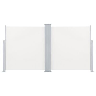 vidaXL Auvent latéral rétractable Crème 117x600 cm