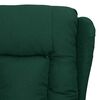 vidaXL Fauteuil de massage Vert fonc&eacute; Tissu