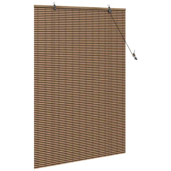 vidaXL Store enrouleur avec des rideaux Marron 110 x 160 cm Bambou