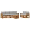 vidaXL Ensemble de canap&eacute;s d'ext&eacute;rieur 7 pc Naturel et gris clair