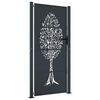 vidaXL Portail de jardin Anthracite 100x175 cm Acier Design Arbre
