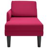 vidaXL Fauteuil long avec coussin et accoudoir droit rouge bordeaux