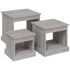 vidaXL Tables basses 3 pcs sonoma gris bois d'ing&eacute;nierie