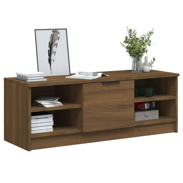 vidaXL Meuble TV Ch&ecirc;ne marron 102x35,5x36,5 cm Bois d'ing&eacute;nierie