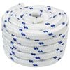 vidaXL Corde de bateau 10 m 6 Blanc et bleu PP