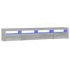 vidaXL Meuble TV avec lumi&egrave;res LED Sonoma gris 240x35x40 cm