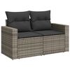 vidaXL Salon de jardin avec coussins 7 pcs gris r&eacute;sine tress&eacute;e