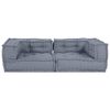 vidaXL Canap&eacute; modulaire 3 pcs Gris 140 x 70 x 36 cm tissu