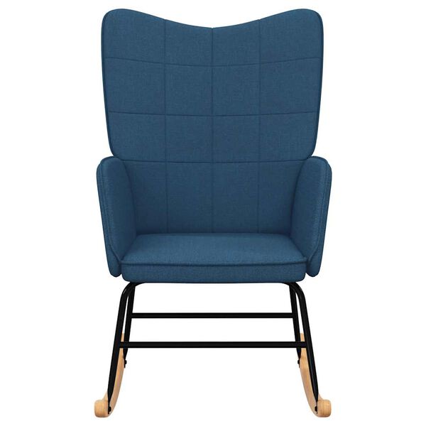 vidaXL Chaise à bascule Bleu Tissu