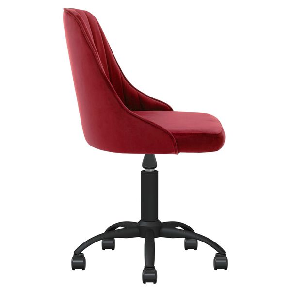 vidaXL Chaises &agrave; manger pivotantes lot de 6 rouge bordeaux velours