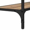 vidaXL Table console avec &eacute;tag&egrave;re ch&ecirc;ne artisanal 101 x 30.5 x 75 cm