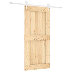 vidaXL Porte coulissante Naturel et Blanc 95 x 210 cm
