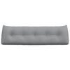 vidaXL Coussin de Dos Gris clair 160 x 24 x 50 cm tissu