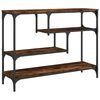 vidaXL Table console ch&ecirc;ne fum&eacute; 100x30x75 cm bois d'ing&eacute;nierie