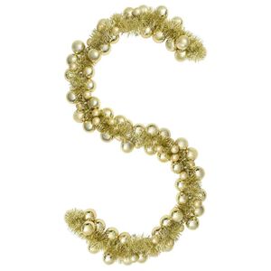 vidaXL Guirlande de Boules de Noël Doré 186 cm Polystyrène