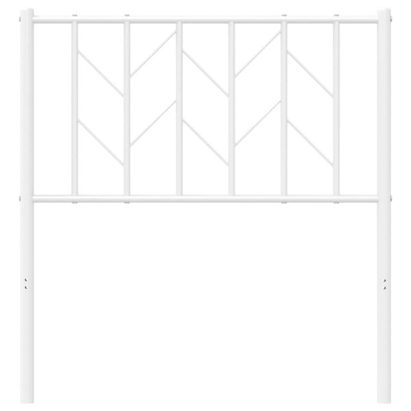 vidaXL T&ecirc;te de lit de remplacement m&eacute;tal blanc 80 cm