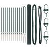 vidaXL Cl&ocirc;ture en fil soud&eacute; avec pointes 25 x 1,5 m Vert Maille