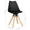 vidaXL Chaises pivotantes &agrave; manger lot de 4 noir PP