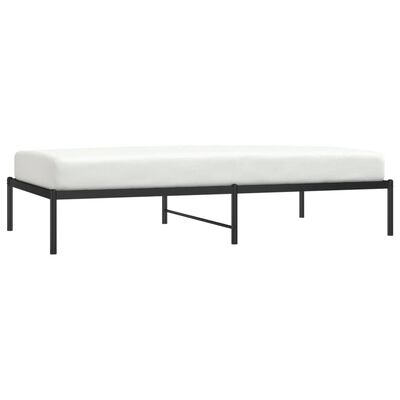 vidaXL Cadre de lit métal sans matelas noir 100x190 cm