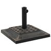 vidaXL Socle carr&eacute; de parasol Polyr&eacute;sine 12 kg Bronze