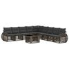vidaXL Ensemble de canap&eacute; de jardin 10 pc Gris et Gris fonc&eacute; polyrotin