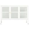 vidaXL Buffet Blanc 105x35x70 cm Acier et verre