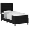 vidaXL Lit &agrave; ressorts avec coussin Noir 190 x 90 cm tissu