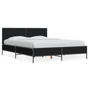vidaXL Cadre de lit sans matelas noir 120x200 cm