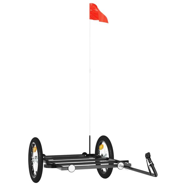 vidaXL Remorque de v&eacute;lo noir 126x63x34 cm fer