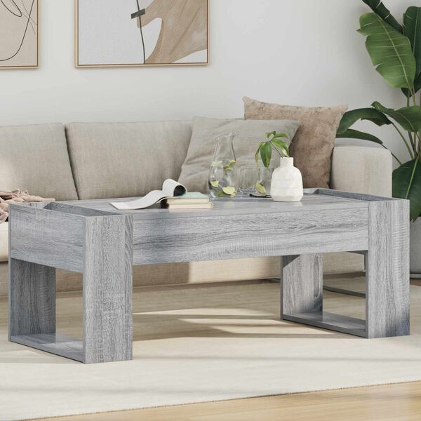 vidaXL Table basse Gris Sonoma 110 x 50 x 41 cm Bois d'ing&eacute;nierie