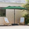 vidaXL Parasol de jardin Vert 385 x 209 x 244 cm tissu