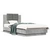 vidaXL Cadre de lit sans matelas gris b&eacute;ton 75x190 cm
