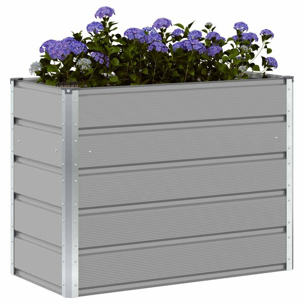 vidaXL Jardini&egrave;re Gris clair 480 x 50 x 45 cm Acier galvanis&eacute;