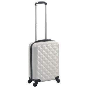 vidaXL Valise rigide Argent&eacute; brillant ABS