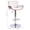 vidaXL Tabouret de bar Blanc Similicuir
