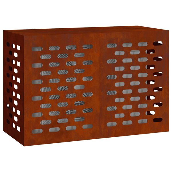 vidaXL Housse de climatiseur Rouill&eacute; 90 x 40 x 60 cm Acier patin&eacute;