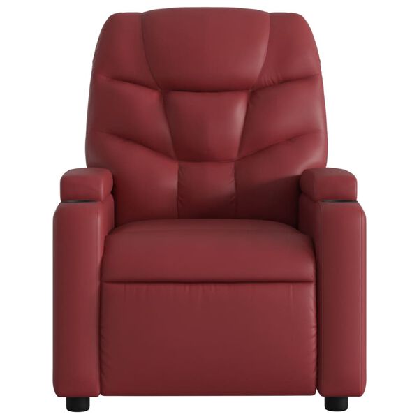 vidaXL Fauteuil de massage inclinable Rouge bordeaux Similicuir