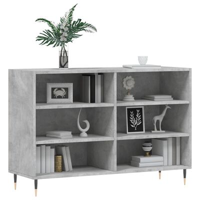 vidaXL Buffet gris béton 103,5x35x70 cm bois d'ingénierie