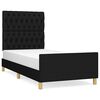 vidaXL Cadre de lit sans matelas noir 100x200 cm tissu