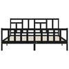 vidaXL Cadre de lit sans matelas noir 200x200 cm bois massif de pin