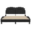 vidaXL Cadre de lit Viana sans matelas noir 140x190 cm similicuir