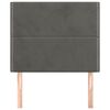 vidaXL T&ecirc;te de lit Gris fonc&eacute; 90x5x118/128 cm Velours