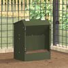 vidaXL Distributeur pour lapins Vert olive 64.5 x 25.5 x 45.5 cm