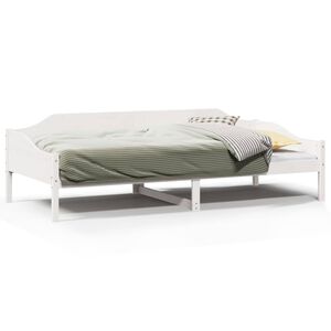 vidaXL Cadre de lit sans matelas blanc 90x200 cm bois de pin massif