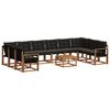 vidaXL Ensemble de canap&eacute;s d'ext&eacute;rieur 11 pc Naturel et Noir