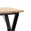 vidaXL Table &agrave; manger cadre en Y 50x50x75,5cm bois de pin massif acier