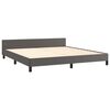 vidaXL Cadre de lit sans matelas gris similicuir