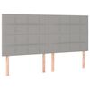vidaXL T&ecirc;te de lit Gris clair 180 x 5 x 118/128 cm Tissu