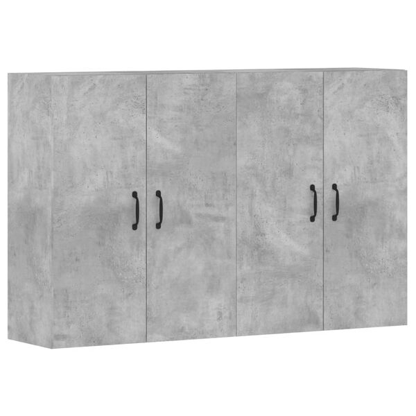 vidaXL Armoires murales 2 pcs gris b&eacute;ton bois d'ing&eacute;nierie